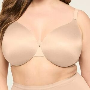 Cacique Backsmoother Lightly Lined Bra 40DD Neutral Tan Nude Support Underwire